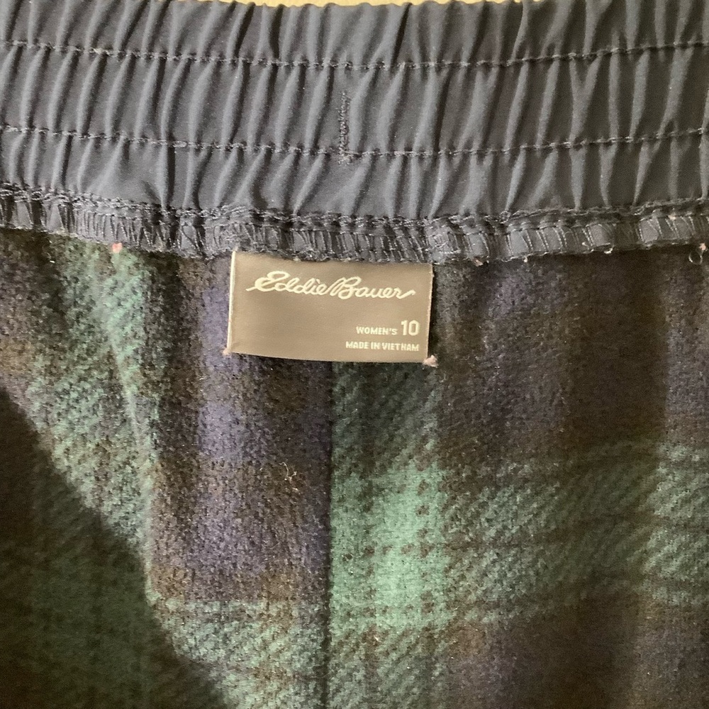 Eddie Bauer Plaid Lined Fleece Pants - Picture 6 of 7